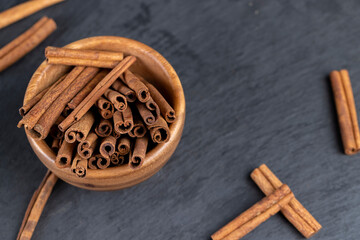 aromatic cinnamon sticks used in cooking and confectionery products