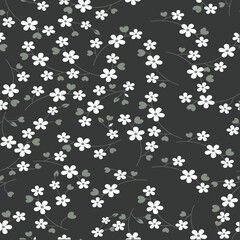 seamless vector flower and cheeks design pattern on background