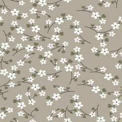 seamless vector flower and cheeks design pattern on background