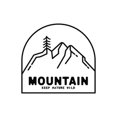 Mountain and Camping Life illustration, outdoor adventure , Vector graphic for t shirt and other uses.