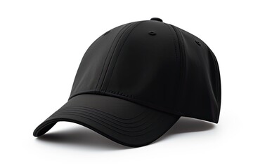 Black cap isolated on white background