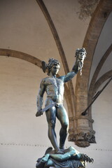 Statue en bronze place de la Signoria &agrave; Florence. Italie