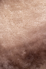 a close-up of a part of a fur coat made of sheepskin