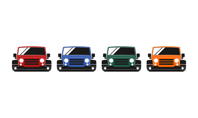 Adventure car set illustration vector design