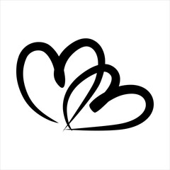 love ornament illustration, valentines day ornament, love icon design with attractive kha carving for valentines celebration