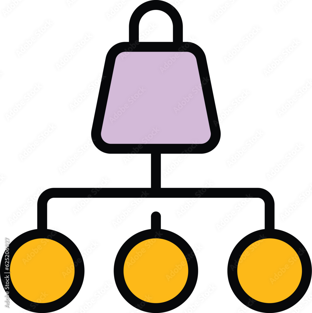 Aufkleber scheme product icon outline vector. business process. waste cycle color flat