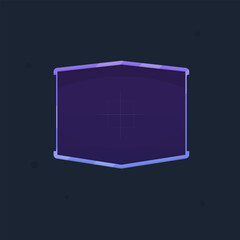 Game UI Hud Sci Fi Futuristic Frame Pop Up Window Dark Blue Purple  Vector Design