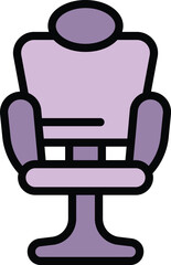 Comfort armchair icon outline vector. Sofa couch. Furniture chair color flat