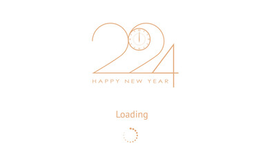 New Year banners 2024 with tangerines and clocks, vector