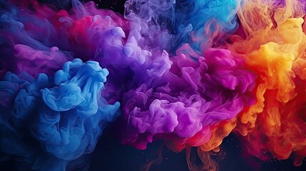 Obraz premium Colorful abstract smoke explosion