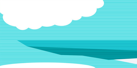 Abstract landscape. Vector polygonal illustration with space for text.