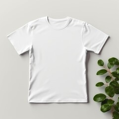 White T-Shirt Mockup for Simulation generative AI.