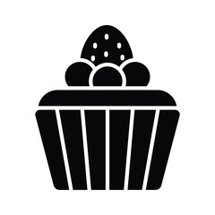 Grab this carefully crafted vector of cupcake in modern style, premium icon
