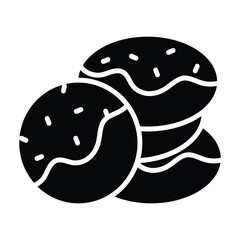 Delicious chocolate cookies in modern design style, easy to use and download