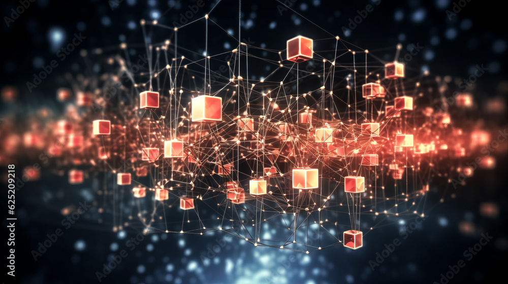 Aufkleber he unlocks the potential of blockchain technology with a creative solution.