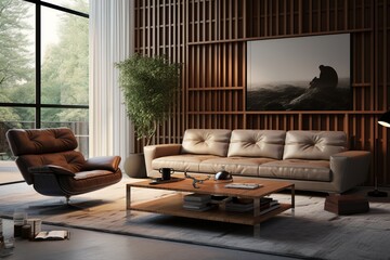 living room furniture, Generative AI
