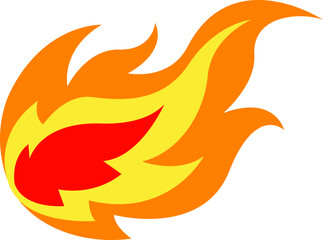 flame fire, fireball, hot emoji, bonfire icon