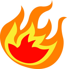 flame fire, fireball, hot emoji, bonfire icon