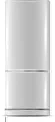 Modern fridges. Realistic silver coolers