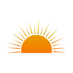 Sunset silhouette illustration