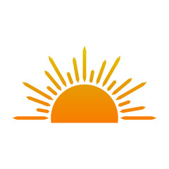 Sunset silhouette illustration