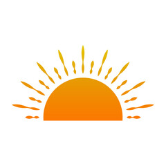 Sunset silhouette illustration