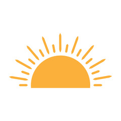 Sunset silhouette illustration