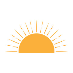 Sunset silhouette illustration