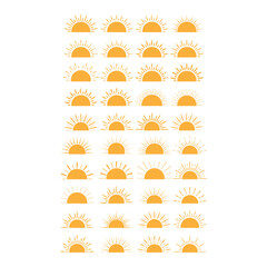 Sunset silhouette collection artwork