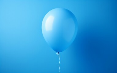 A professional photo of a blue balloon isolated on a white background, Generative Ai