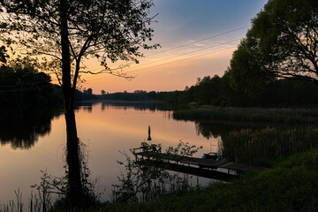 Evening on the Narew River, Mazovia, Poland
