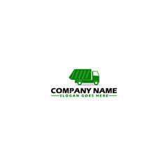 Garbage Loader Truck logo template isolated on white background