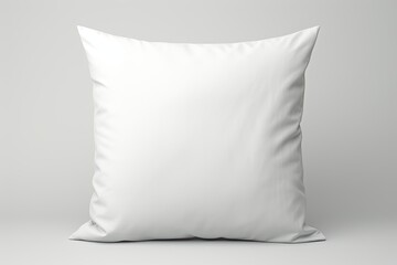 Fototapeta na wymiar Square white pillow without background 