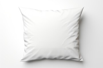 Square white pillow without background 