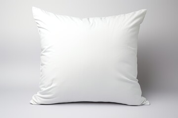 Square white pillow without background 