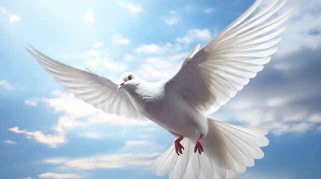 dove in the sky HD 8K wallpaper Stock Photographic Image

