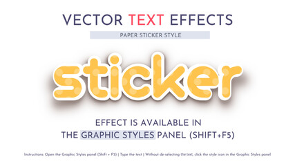 Sticker - Editable Text Effect, Font Style