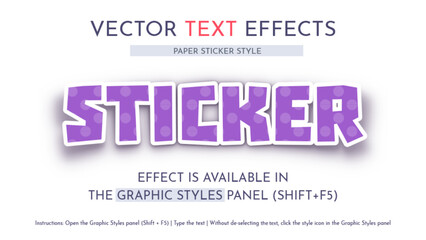 Sticker - Editable Text Effect, Font Style