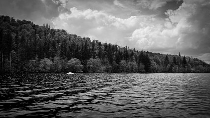 black and white lake