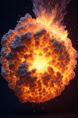 explosion of fire 