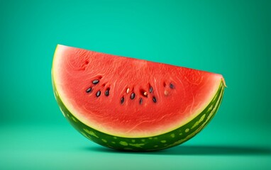 An illustration of a sweet and delicious watermelon with a juicy texture, Generative Ai