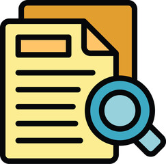 Education material icon outline vector. Online study. School training color flat