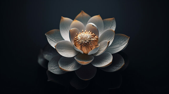 lotus flower HD 8K wallpaper Stock Photographic Image
