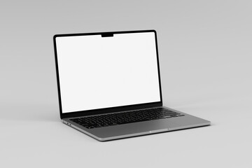 Laptop Air Side view with transparent screen