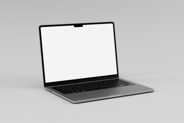 Laptop Air Side view with transparent screen