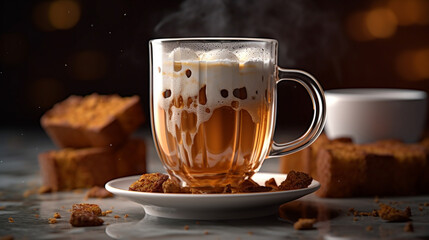 cup of coffee HD 8K wallpaper Stock Photographic Image
