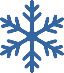Blue geometric linear snowflake icon