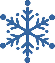 Blue geometric linear snowflake icon