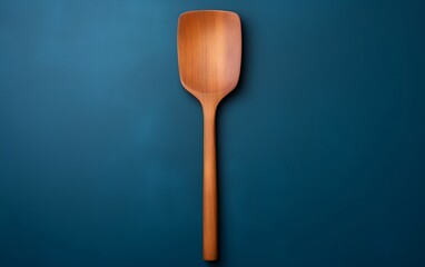 Vibrant and minimalist illustration of a large wooden spoon, Generative Ai