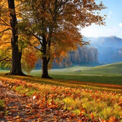 Fototapeta premium autumn landscape in the forest